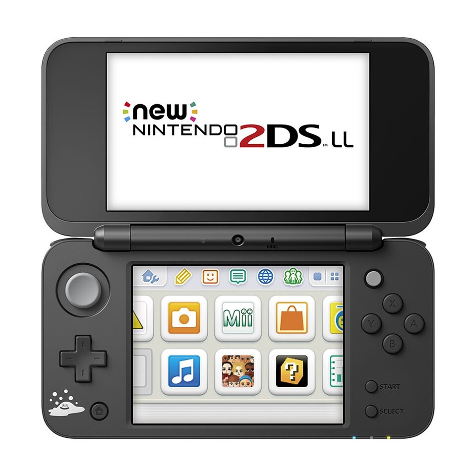 2DS XL aufgeklappt Innenseite.