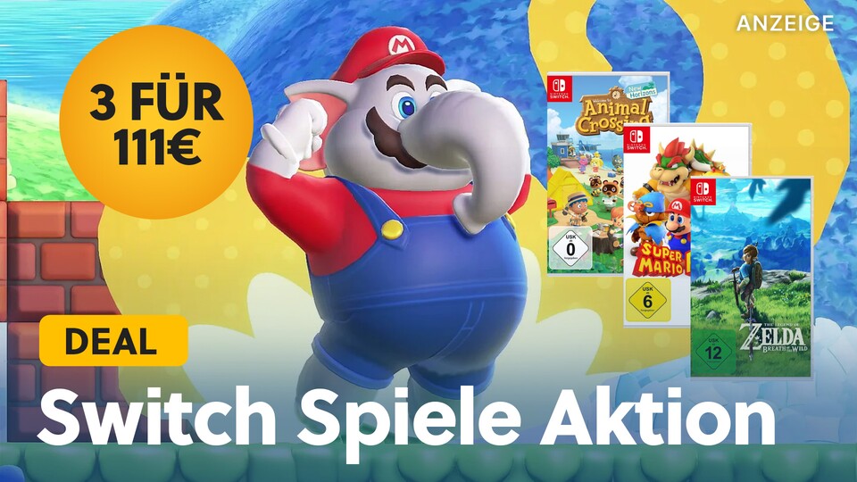 Da staunt sogar der Elefanten-Mario: Mit dieser Aktion bekommt ihr viele aktuelle Switch Spiele im Bundle zum Bestpreis!