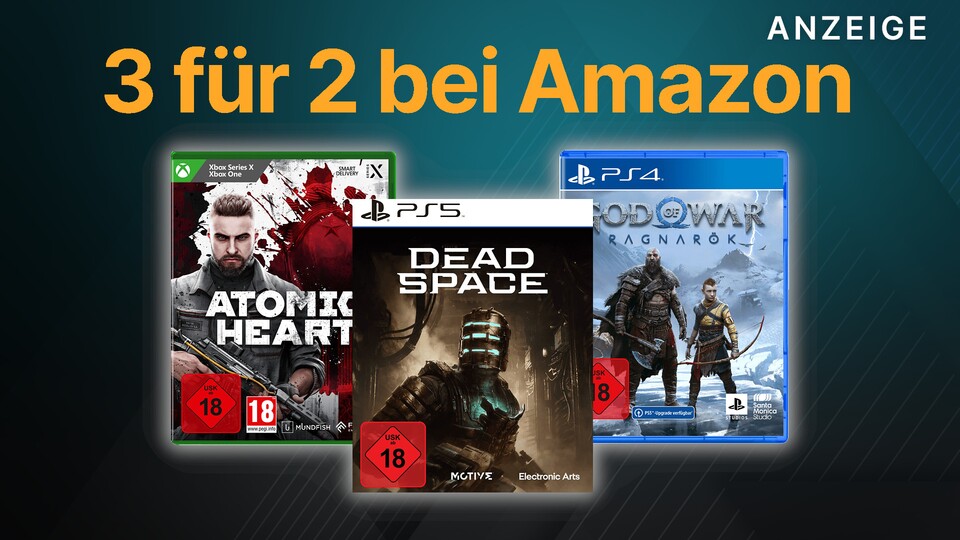 Nicht nur bei Amazon, sondern auch bei MediaMarkt und Saturn laufen gerade 3-für-2-Aktionen mit Spielen für PS5, PS4 und Xbox.
