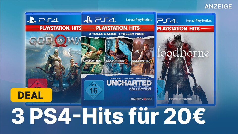 Bei MediaMarkt könnt ihr euch jetzt drei große PS4-Hits für zusammen 19,98€ sichern. Einzeln gibts die Spiele für 9,99€.