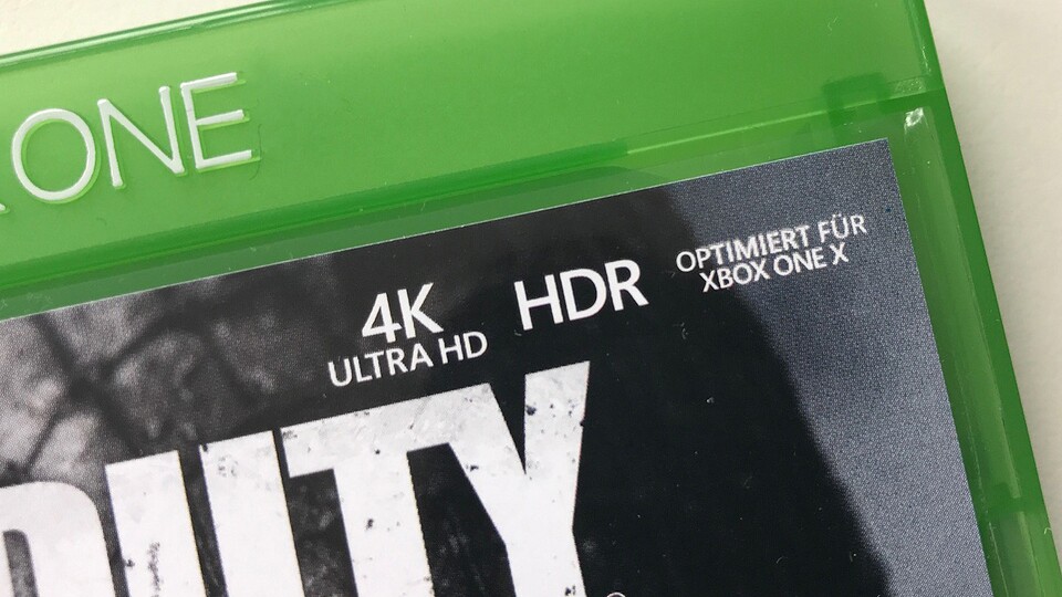 Das 4K Ultra HD-Logo (wie hier bei CoD: WW2) gibt es nur für die native Auflösung von 2160p.