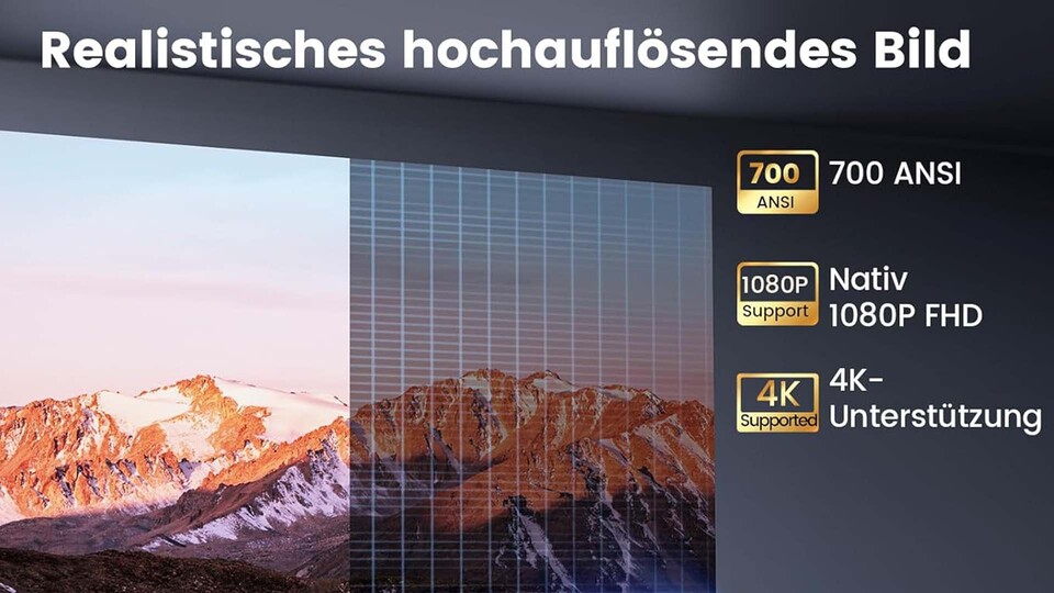 Der 4K-Beamer liefert euch ein gestochen scharfes Bild, mit dem ihr jede Drachenschuppe in House of the Dragons erkennen könnt.