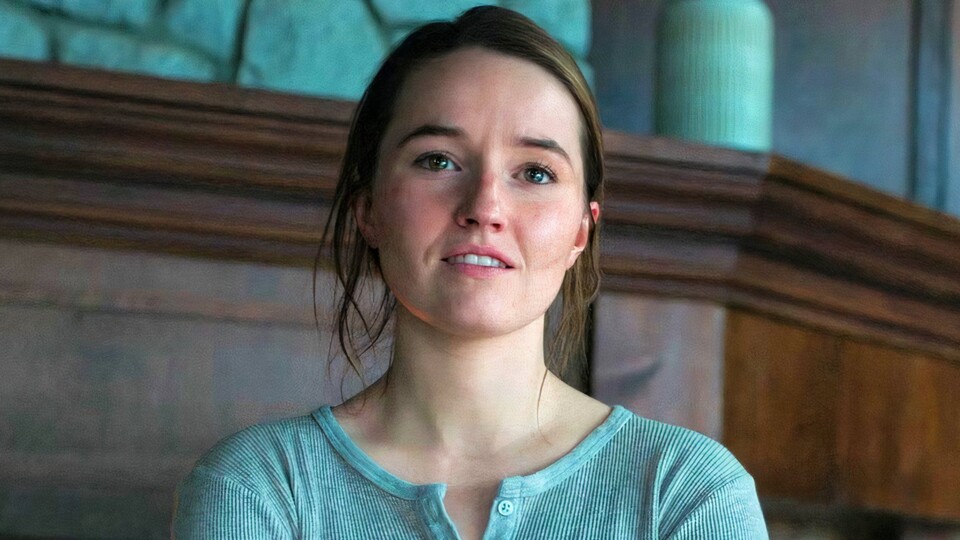 Abby wird in HBOs The Last of Us-Serie von Kaitlyn Dever gespielt und ja, auch in dieser Szene (Bild: ©HBOSky).