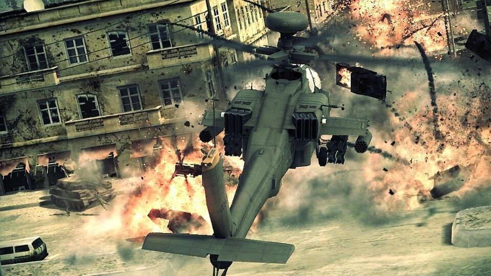 Auch Helikoter lassen sich in Ace Combat: Assault Horizon steuern.