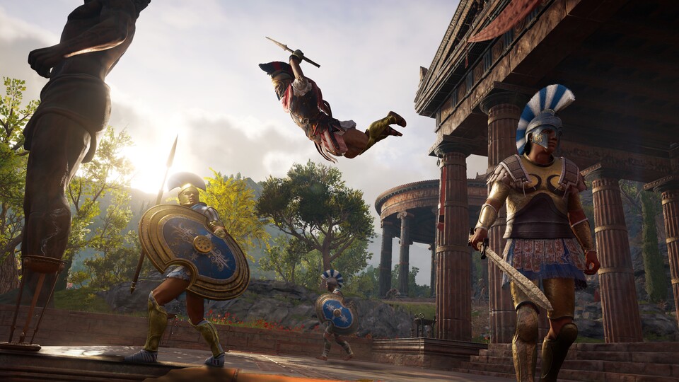 Auch Assassin's Creed: Odyssey setzt auf Hitboxen, verfeinert das System aber.