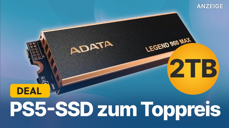 Mit der Adata Legend 960 Max könnt ihr jetzt eine schnelle PS5-SSD zum Schnäppchenpreis bekommen.