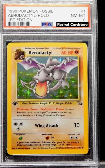 So sieht ein 1. Edition-Aerodactyl aus.