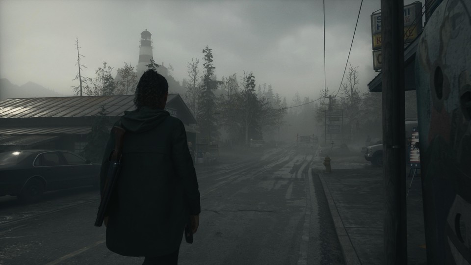 Hier werden Erinnerungen an Silent Hill wach. Alan Wake kann subtilen, aber auch sehr expliziten Horror.