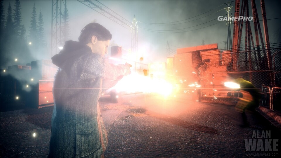 Alan Wake: The signal flare-gun is also useful as a weapon