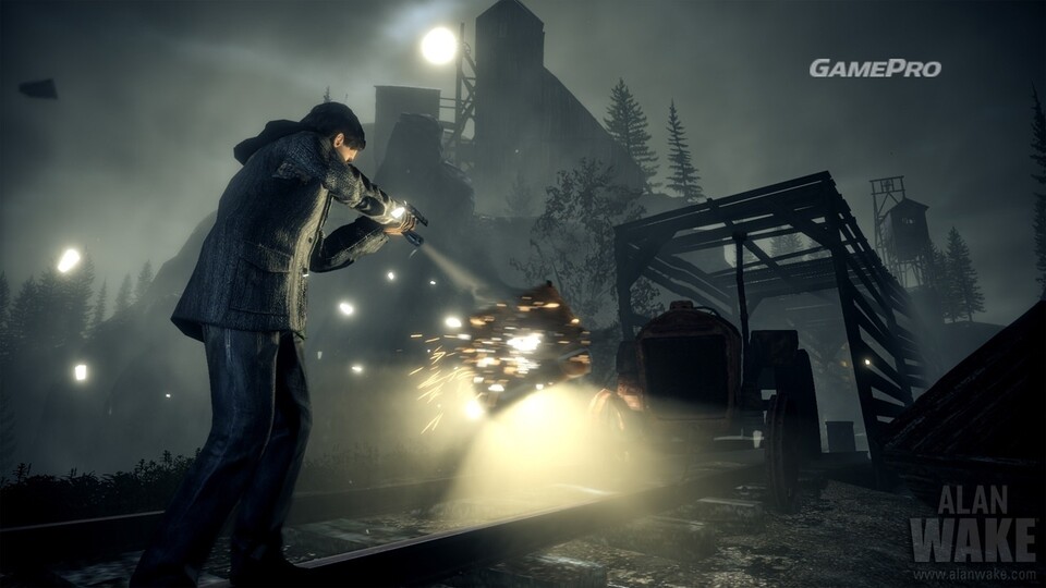 Alan Wake: Alan is attacked by a so called Poltergeist