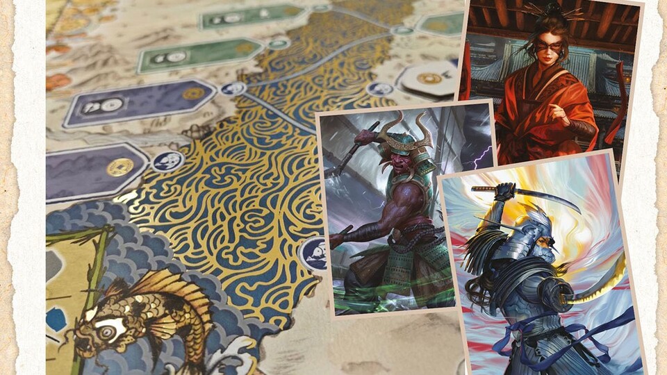 Natürlich spielen auch Samurai eine Rolle in diesem Brettspiel.