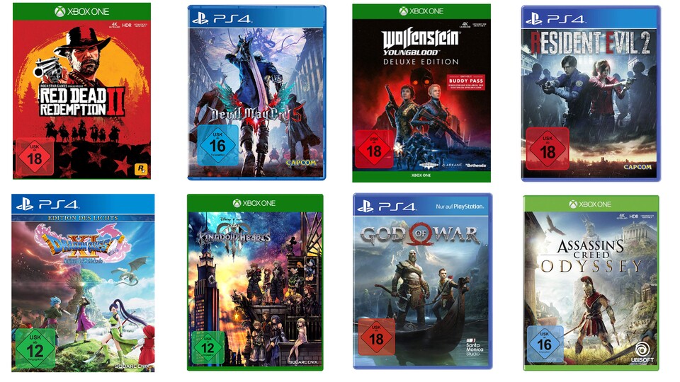 Etwa 300 Spiele für Xbox One, PS4 und PC stehen in Amazons 3-für-2-Aktion zur Auswahl. Das Angebot gilt aber nur noch bis Montag.