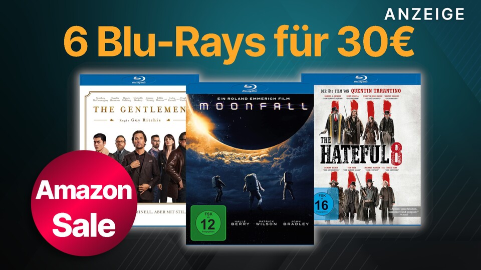 Gerade könnt ihr bei Amazon 6 Blu-rays für zusammen 30€ abstauben, darunter aktuelle Blockbuster wie Moonfall.