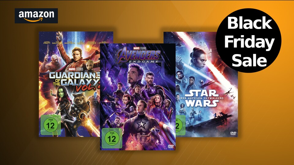 Im Black Friday Sale bei Amazon könnt ihr euch drei Star Wars- oder Marvel-Filme kaufen und müsst nur zwei bezahlen.