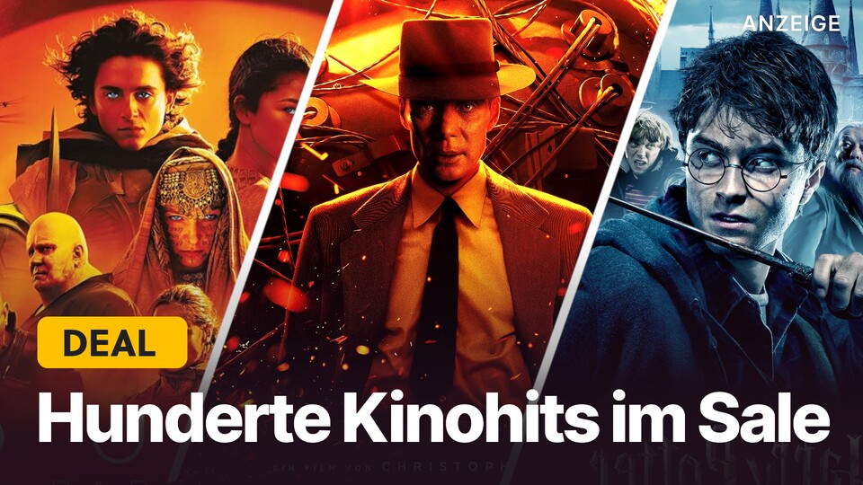 Hunderte Filme im Angebot: Bei Amazon könnt ihr jetzt Blockbuster wie Dune Part Two, Oppenheimer und Harry Potter günstig abstauben.