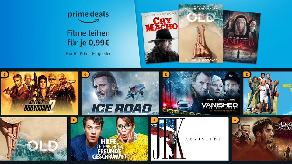 Bei Amazon Prime kann man gerade wieder Filme für 0,99€ ausleihen, die meisten davon aus 2021 und 2022.