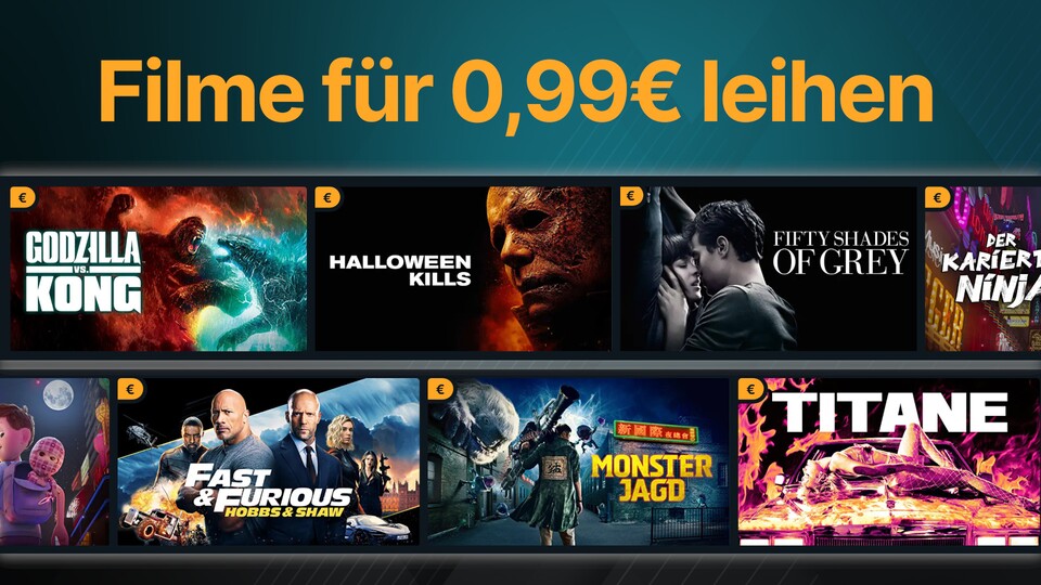 Bei Amazon könnt ihr am Wochenende aktuelle Filme für 0,99€ leihen, falls ihr Amazon Prime abonniert habt.