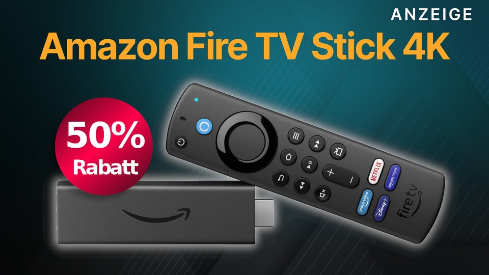 Bei Amazon und auch bei MediaMarkt gibts den Fire TV Stick 4K jetzt zum halben Preis.