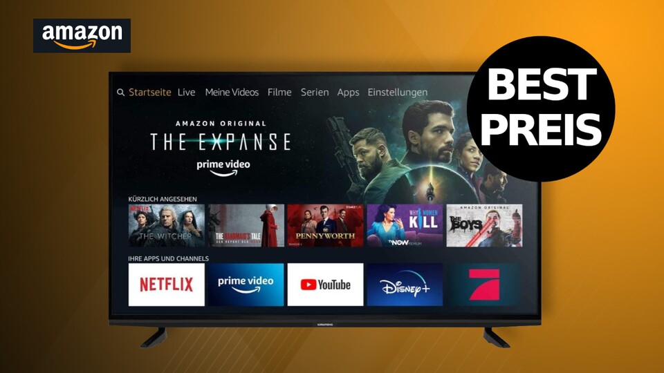 Bei Amazon gibt es gerade Fire TVs von Grundig im Angebot. Ein Modell mit 49 Zoll ist besonders günstig.