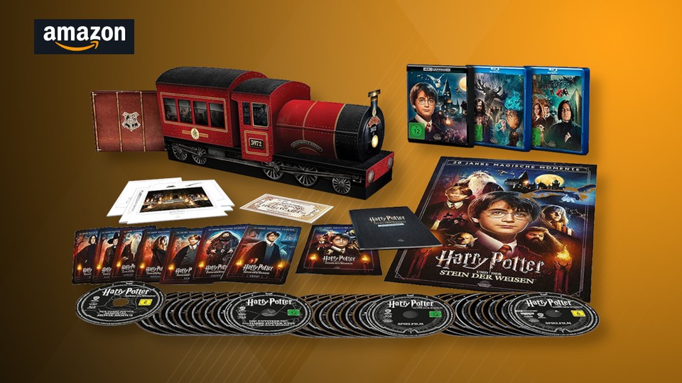 Sowohl bei Amazon als auch bei MediaMarkt und Saturn bekommt ihr die Harry Potter Complete Collection Hogwarts Express gerade zu einem günstigen Preis.