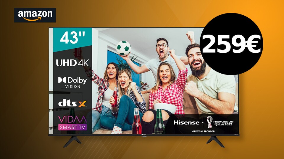 Bei Amazon gibt es gerade den 4K-Fernseher Hisense A6GG ab 259 Euro im Sonderangebot.