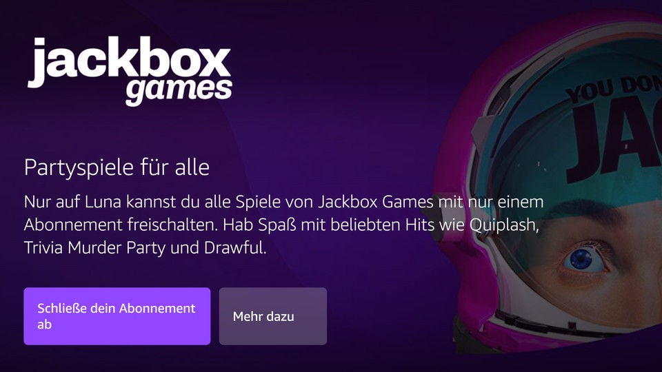 Für 4,99€ im Abo könnt ihr mit den Jackbox Games eine ganze Menge Party-Spiele bekommen.