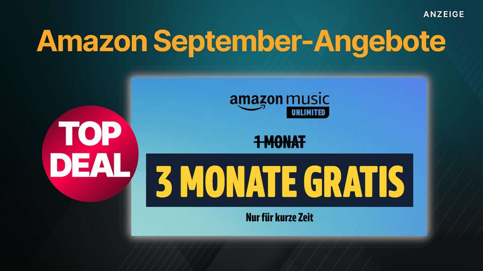 Bis zum 6. September habt ihr die Chance, Amazon Music Unlimited 3 Monate lang kostenlos zu testen.