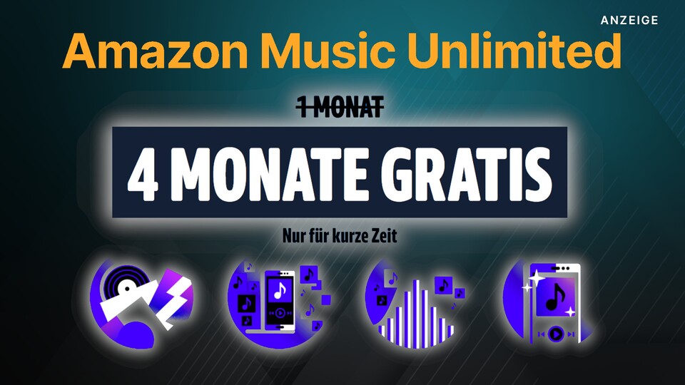 Zum Amazon Prime Day gibt es jetzt für Neukund*innen 4 Monate Amazon Music Unlimited kostenlos.