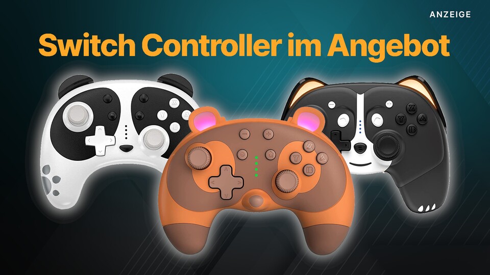 Bei Amazon gibt es gerade Controller für Nintendo Switch in niedlichen Tier-Designs günstiger, die meisten davon durch Gutscheine.