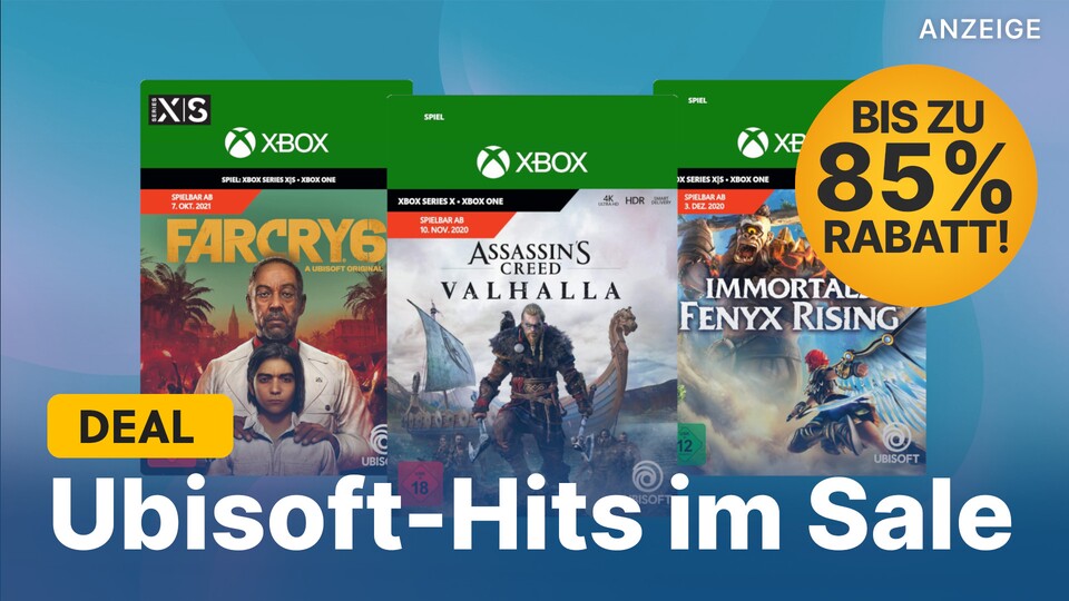 Im Amazon-Sale könnt ihr jetzt Ubisoft-Hits für Xbox günstig als Download-Code bekommen.