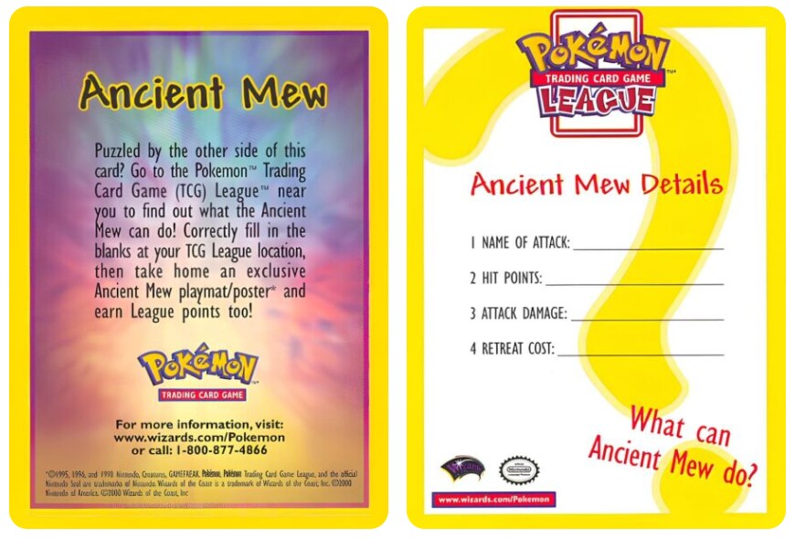 Um die Fragen auf der Karte zu beantworten, musstet ihr die Mew-Karte erst übersetzen.