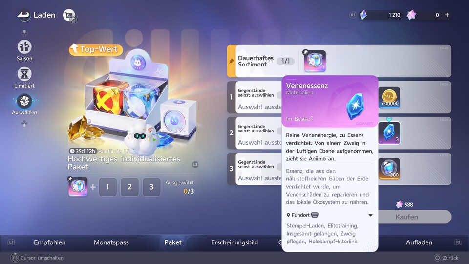 Venenessenz verschafft euch mehr Versuche pro Tag, wenn eure Gratis-Versuche aufgebraucht sind.