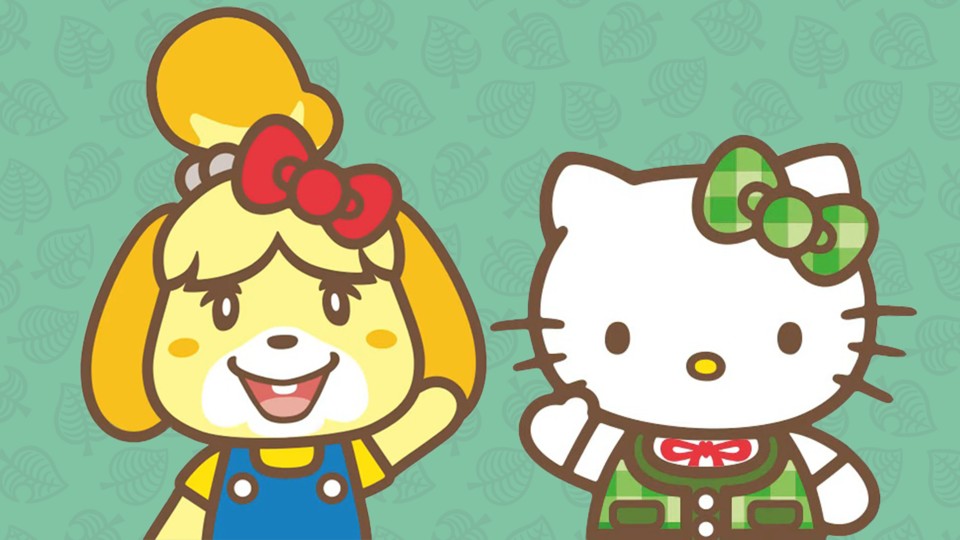 Animal Crossing trifft auf Hello Kitty und andere Sanrio-Figuren.
