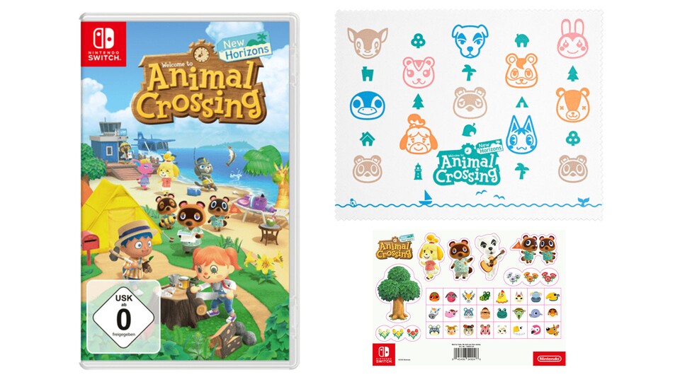 Animal Crossing: New Horizons + Microfasertuch