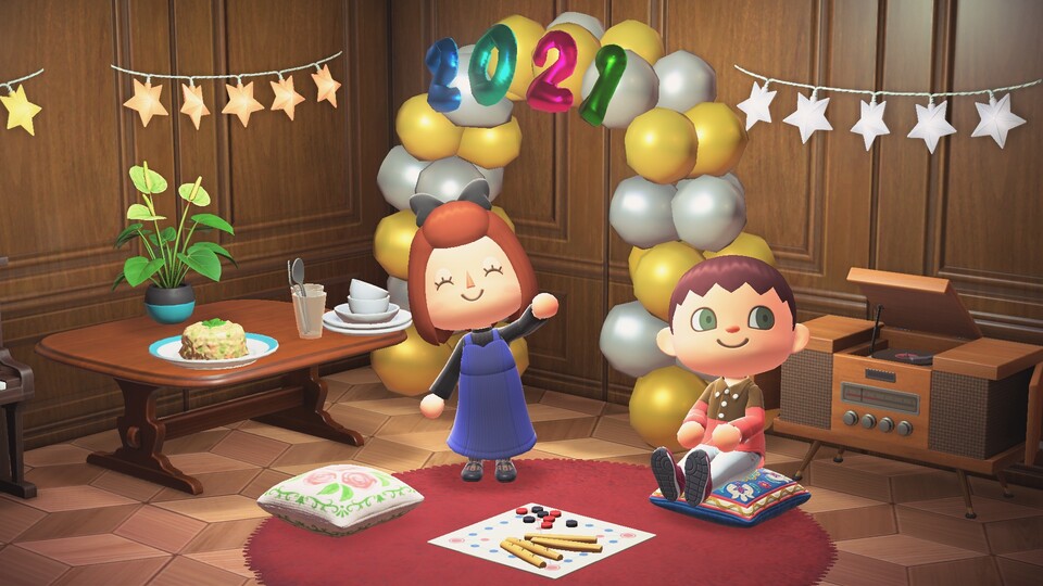 Zu Neujahr warten in Animal Crossing saisonale Items auf uns.
