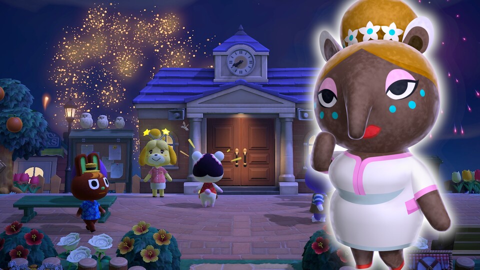 Mit dem neuen Animal Crossing-Update gibt es Feuerwerke und den Ameisenbär Serenada.