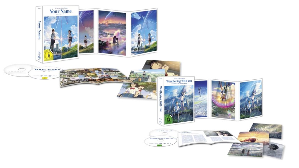 Hier könnt ihr einen Blick auf die Collectors Editions White von Your Name und Weathering With You werfen.