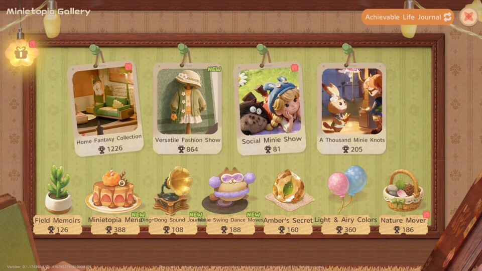 Schon jetzt zeigt das Spiel tausende Items an, die ihr sammeln und freischalten könnt.