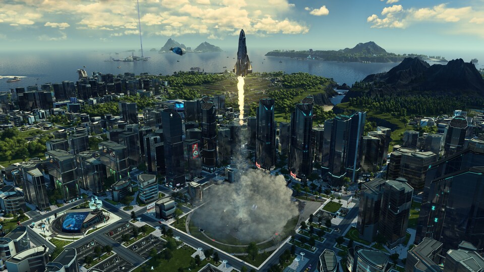 In Anno 2205 wird die Erde langsam zu klein - zum Glück ist der Mond gleich nebenan!