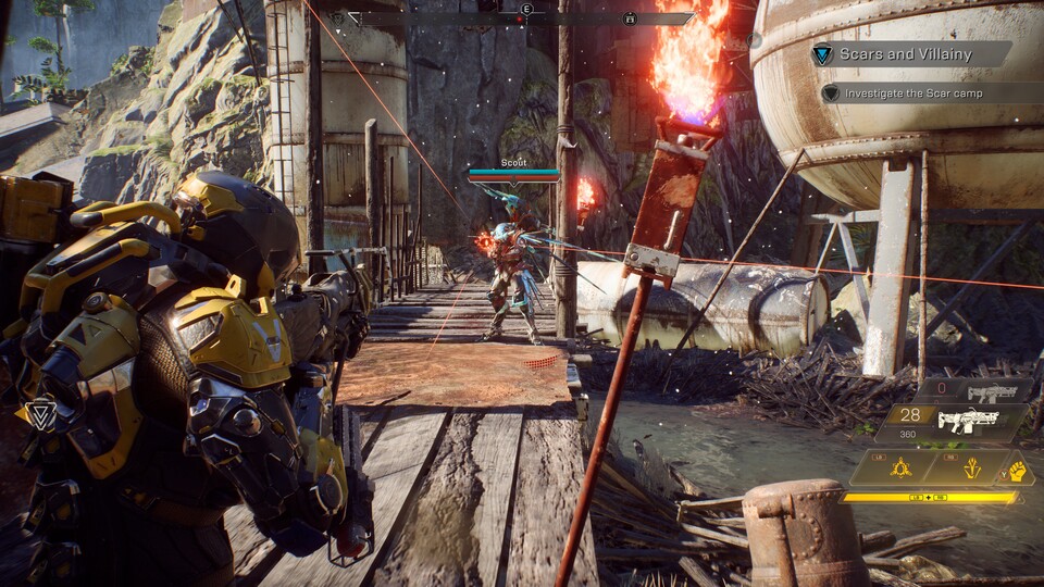 Anthem hat sechs Schwierigkeitsgrade: Einfach, Normal, Schwer und drei noch schwierigere, die erst mit einem höheren Level freigeschaltet werden.