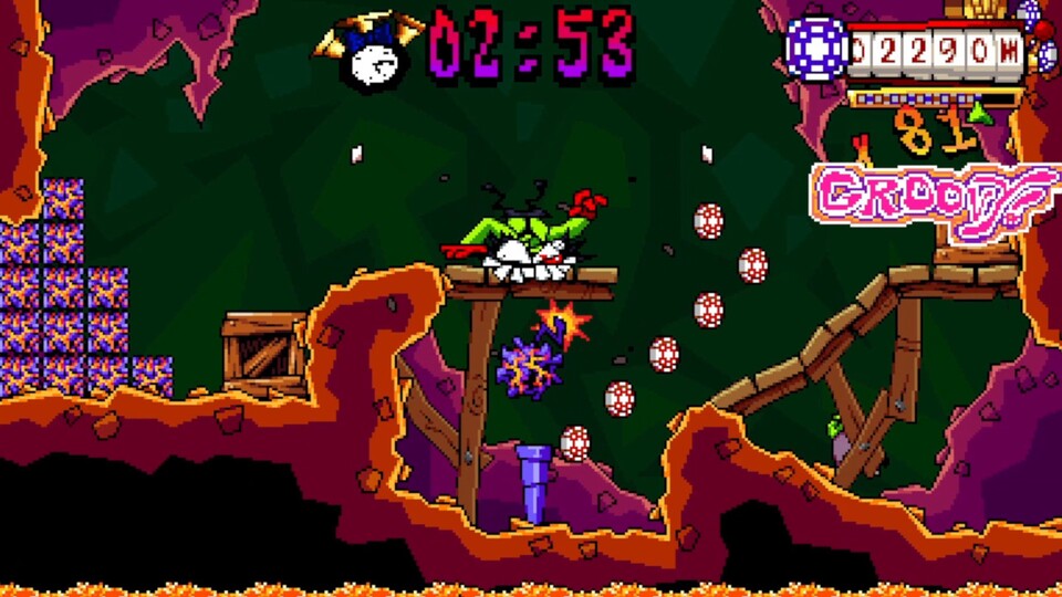 Antonblast ist ein 2D-Action-Platformer im Stil eines 90er-Jahre-Cartoons.