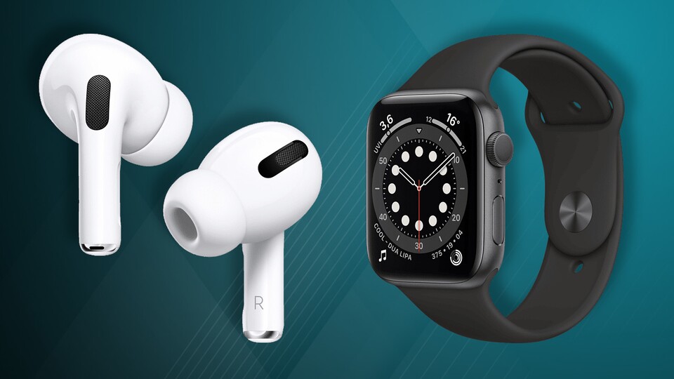 Durch die Saturn Apple Days und einen Gutscheincode bei Ebay könnt ihr gerade sowohl die Apple Watch Series 6 als auch die Apple Airpods Pro günstig bekommen.