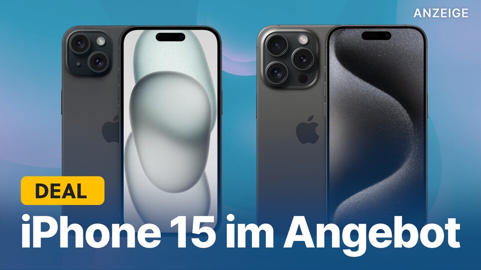 Top-Handys zum Top-Preis: Durch einen Rabattcode gibt es das Apple iPhone 15 in der normalen und in der Pro-Version jetzt günstig.