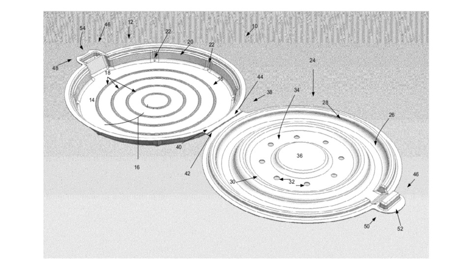 Apple hat einen Antrag auf ein Patent für diese Pizza-Schachtel gestellt. (Quelle: Google Patents)