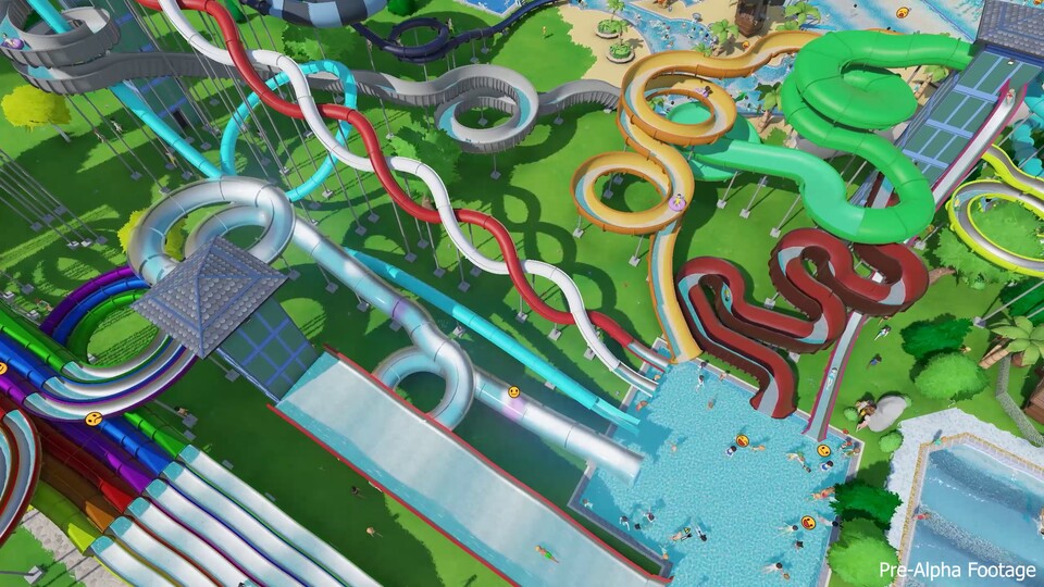 Aquapark Tycoon: Exklusive Spielszenen aus der neuen Aufbau-Sim mit den irren Rutschen