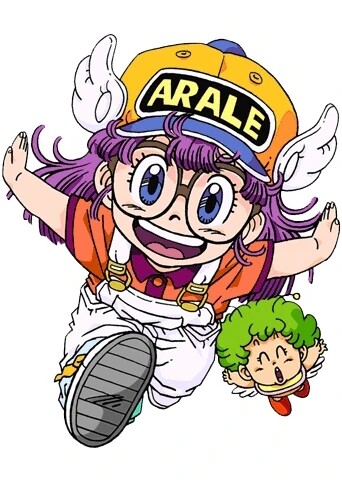 Der Rennstil der Roboter-Protagonistin Arale aus dem Manga Dr. Slump von Akira Toriyama.(Bild: © Akira Toriyama Shueisha)