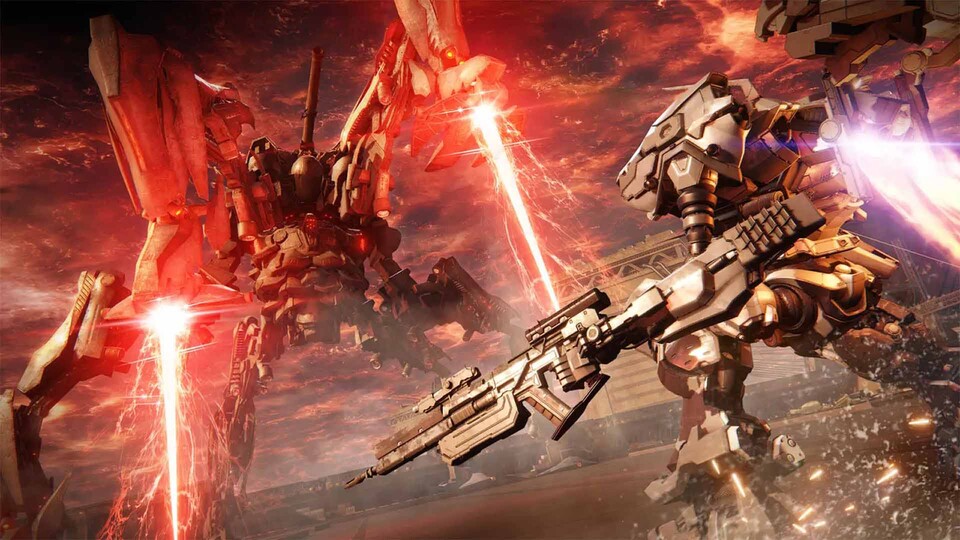 Gerade die spannenden Bosskämpfe von Armored Core 6 bringen viel Spielspaß, sorgen manchmal aber auch für Verzweiflung.