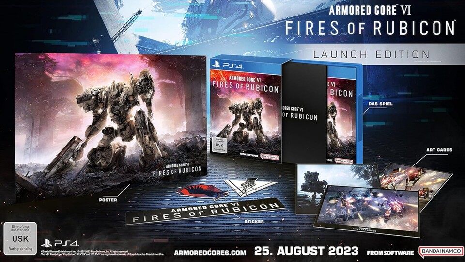 Mit der Launch Edition von Armored Core 6 bekommt ihr einige Extras gratis dazu.