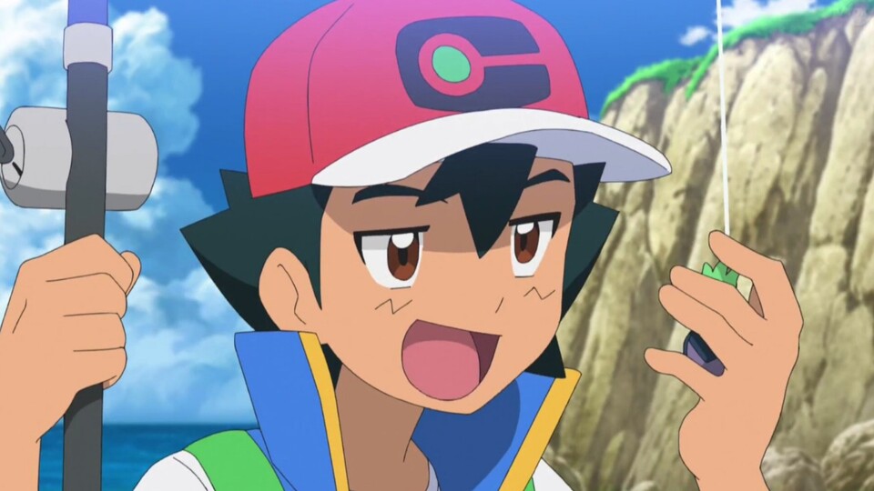 Ash ist sehr stolz darauf, wie weit er gekommen ist. (Bild: © The Pokémon Company)