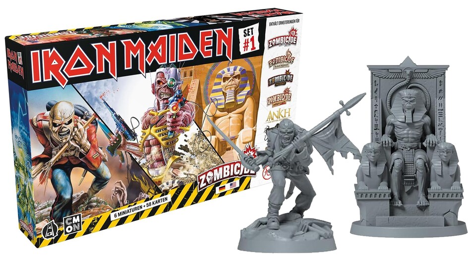 Britischer Rotrock oder Pharao: das ikonische Band-Maskottchen Eddie the Head hat schon viele Berufe hinter sich.